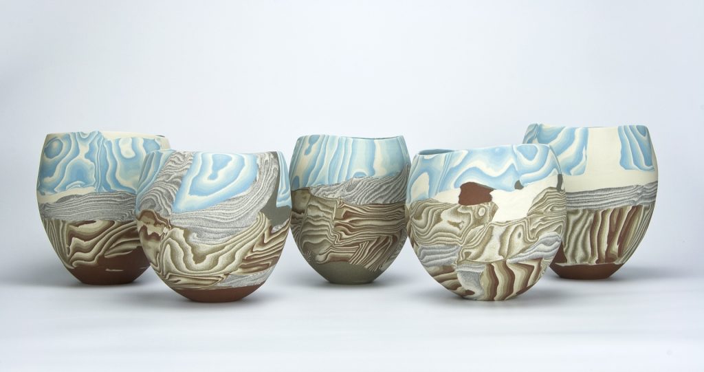 Isako Suzuki, Landscape, stoneware, ceramic stain, 2020, photo