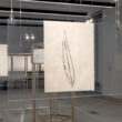 Angela Henderson, stick 7, from the ciphers series (2026). Graphite, Kitikata paper. Photo: Robert Bean